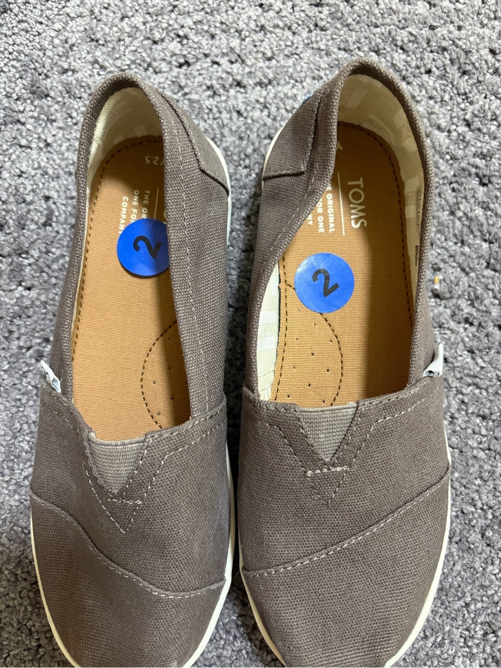 TOMS Women's Slip-On Canvas Moccasins in Brown